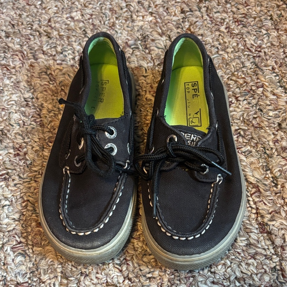 Sperry Boys 11 Black Boat shoes